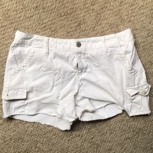 White Jean Shorts